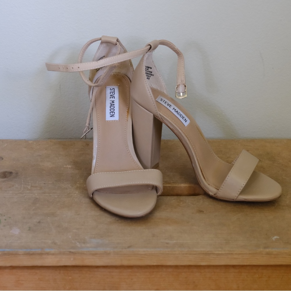 Steve Madden Women's Nude Block Heels